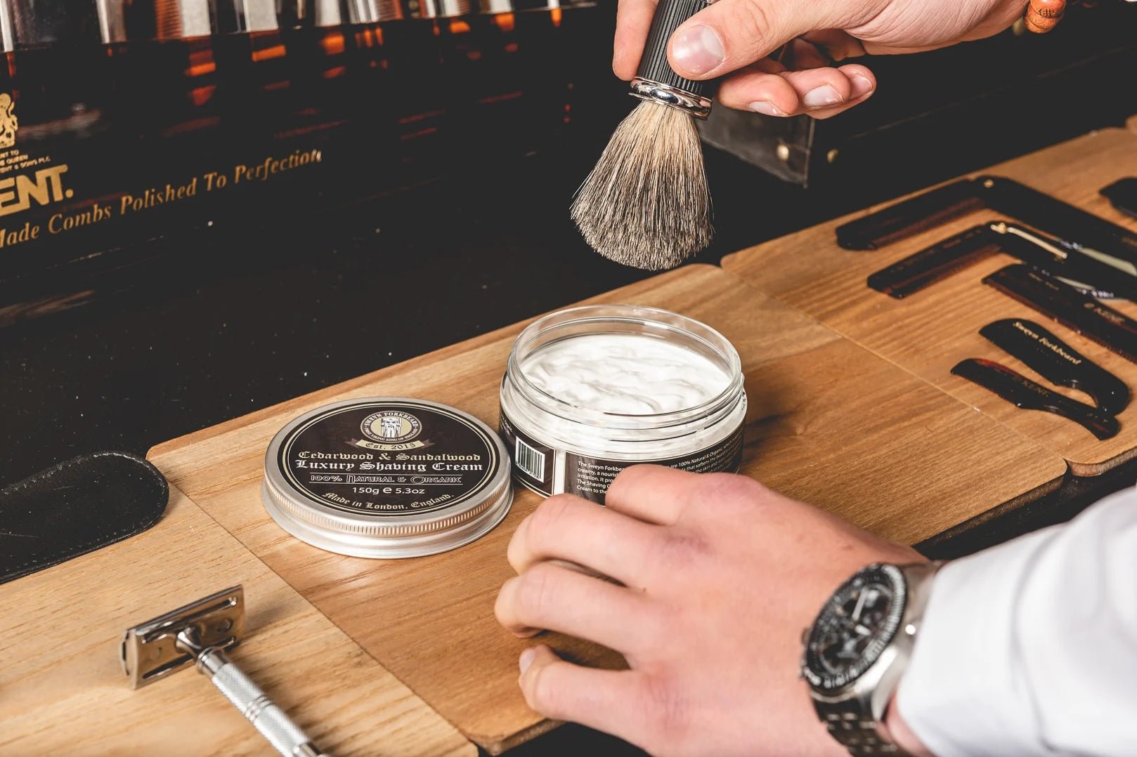 A range of premium male grooming products